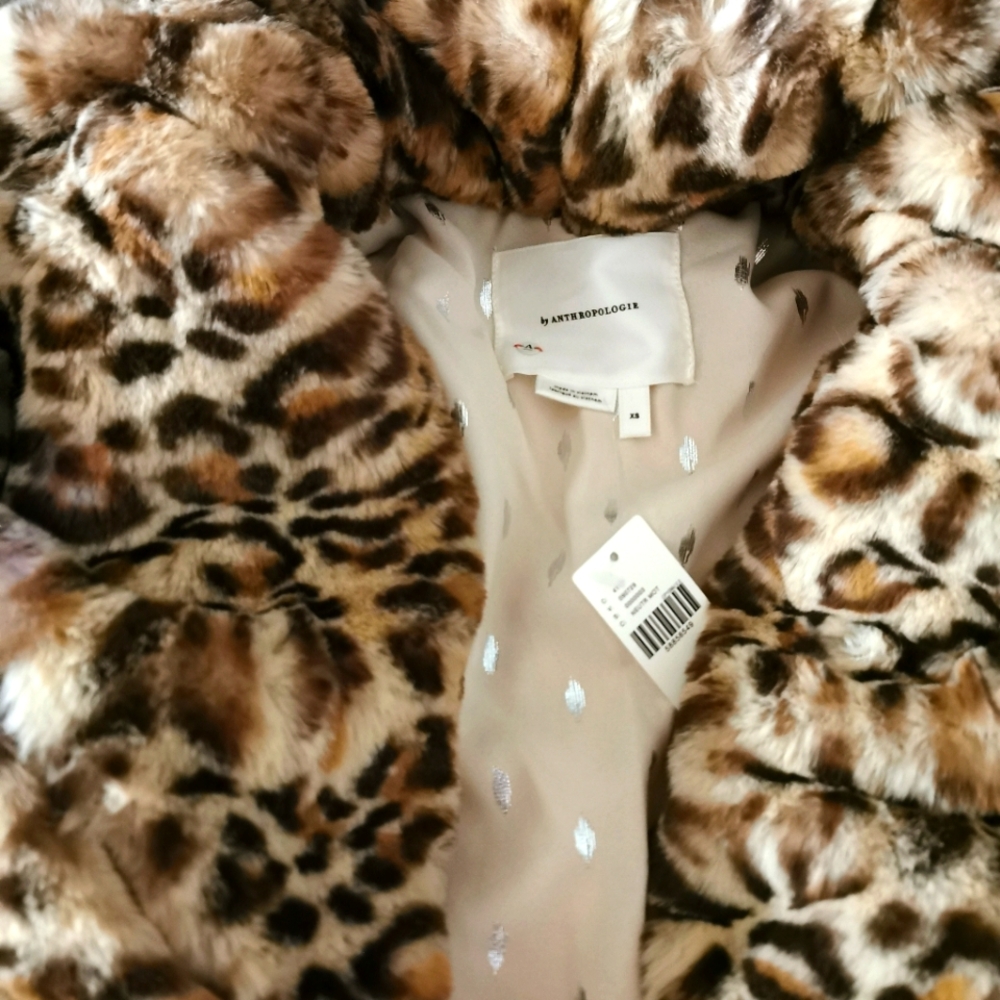Anthropologie Faux fur coat